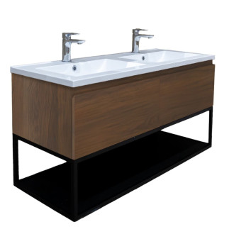 Kúpeľňová skrinka s umývadlom SAT B-Way 119x30x45 cm orech mat BWAY120NUTU