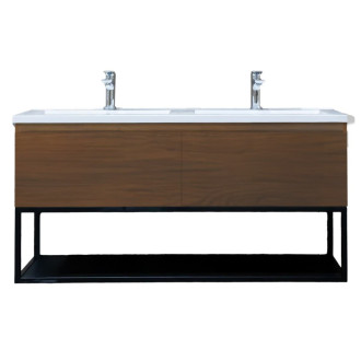 Kúpeľňová skrinka s umývadlom SAT B-Way 119x30x45 cm orech mat BWAY120NUTU