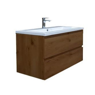 Kúpeľňová skrinka s umývadlom SAT B-Way 99x50x45 cm orech mat BWAY2100NUTU