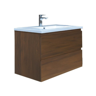 Kúpeľňová skrinka s umývadlom SAT B-Way 79x50x45 cm orech mat BWAY280NUTU