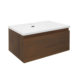 Kúpeľňová skrinka s umývadlom SAT B-Way 59x30x45 cm orech mat BWAY60NUTU1