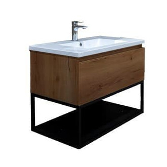 Kúpeľňová skrinka s umývadlom SAT B-Way 80x30x45 cm orech mat BWAY80NUTU