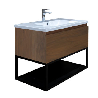 Kúpeľňová skrinka s umývadlom SAT B-Way 80x30x45 cm orech mat BWAY80NUTU