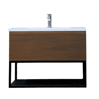 Kúpeľňová skrinka s umývadlom SAT B-Way 80x30x45 cm orech mat BWAY80NUTU