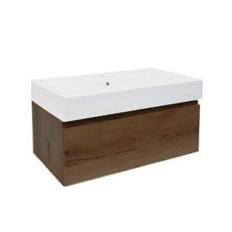 Kúpeľňová skrinka s umývadlom SAT B-Way 80x30x45 cm orech mat BWAY80NUTU2