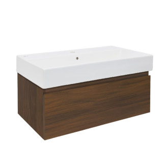 Kúpeľňová skrinka s umývadlom SAT B-Way 80x30x45 cm orech mat BWAY80NUTU2