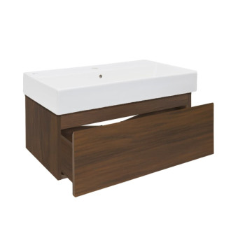 Kúpeľňová skrinka s umývadlom SAT B-Way 80x30x45 cm orech mat BWAY80NUTU2