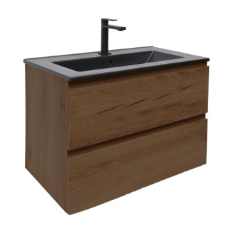 Kúpeľňová skrinka s umývadlom SAT B-Way 79x50x45 cm orech mat BWAY280NUTU4BB