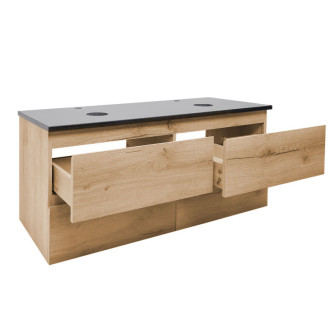 Kúpeľňová skrinka s krycou doskou SAT B-Way 119x50x45 cm dub mat BWAY2120OAKTK