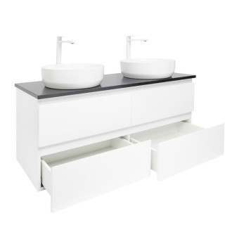 Kúpeľňová skrinka s umývadlom SAT B-Way 119x50x45 cm biela lesk BWAY2120WTK2BB