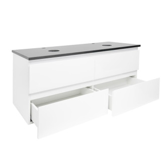 Kúpeľňová skrinka s krycou doskou SAT B-Way 119x50x45 cm biela lesk BWAY2120WZ