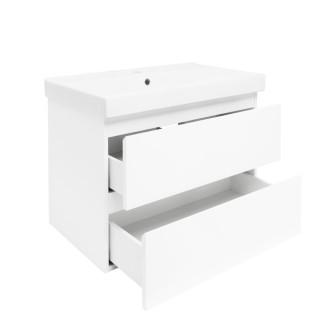 Kúpeľňová skrinka s umývadlom SAT B-Way 1 79x50x45 cm biela lesk BWAY280WU1BI