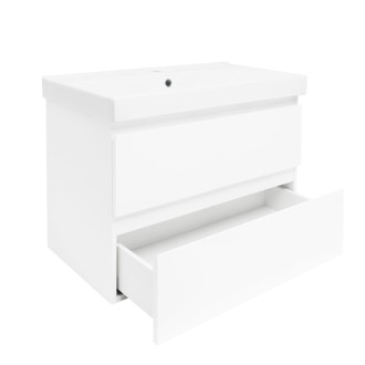 Kúpeľňová skrinka s umývadlom SAT B-Way 1 79x50x45 cm biela lesk BWAY280WU1BI