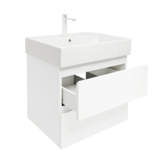 Kúpeľňová skrinka s umývadlom SAT B-Way 1 59x50x45 cm biela mat BWAY260WU2BBI