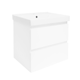 Kúpeľňová skrinka s umývadlom SAT B-Way 1 59x50x45 cm biela lesk BWAY260WU1BI