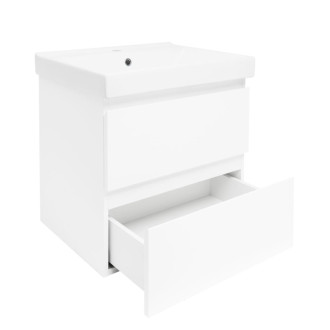 Kúpeľňová skrinka s umývadlom SAT B-Way 1 59x50x45 cm biela lesk BWAY260WU1BI