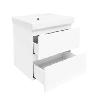 Kúpeľňová skrinka s umývadlom SAT B-Way 1 59x50x45 cm biela lesk BWAY260WU1BI