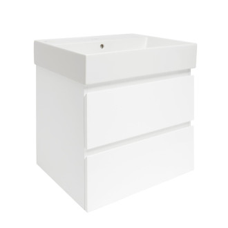 Kúpeľňová skrinka s krycou doskou SAT B-Way 1 59x50x45 cm biela mat BWAY260WU2BI