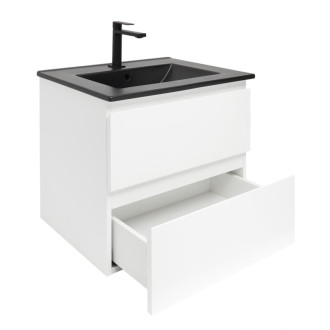 Kúpeľňová skrinka s umývadlom SAT B-Way 1 59x50x45 cm biela lesk BWAY260WU4B2B