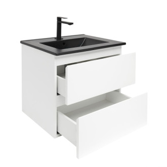 Kúpeľňová skrinka s umývadlom SAT B-Way 1 59x50x45 cm biela lesk BWAY260WU4B2B