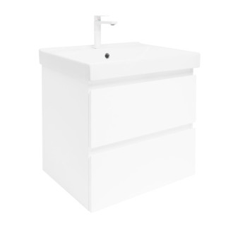 Kúpeľňová skrinka s umývadlom SAT B-Way 1 59x50x45 cm biela lesk BWAY260WU1BBI