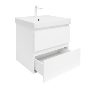 Kúpeľňová skrinka s umývadlom SAT B-Way 1 59x50x45 cm biela lesk BWAY260WU1BBI