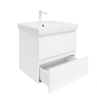 Kúpeľňová skrinka s umývadlom SAT B-Way 1 59x50x45 cm biela lesk BWAY260WU1BBI