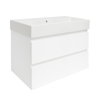 Kúpeľňová skrinka s krycou doskou SAT B-Way 1 79x50x45 cm biela mat BWAY280WU2BI