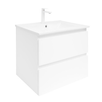 Kúpeľňová skrinka s krycou doskou SAT B-Way 1 59x50x45 cm biela lesk BWAY260WU4B2