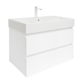 Kúpeľňová skrinka s umývadlom SAT B-Way 1 79x50x45 cm biela mat BWAY280WU2BBI