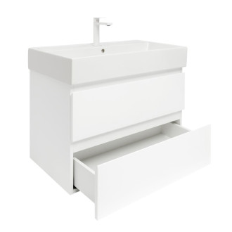 Kúpeľňová skrinka s umývadlom SAT B-Way 1 79x50x45 cm biela mat BWAY280WU2BBI