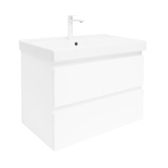 Kúpeľňová skrinka s umývadlom SAT B-Way 1 79x50x45 cm biela lesk BWAY280WU1BBI