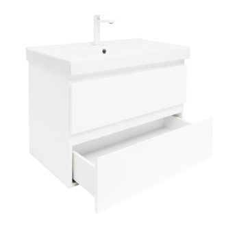 Kúpeľňová skrinka s umývadlom SAT B-Way 1 79x50x45 cm biela lesk BWAY280WU1BBI