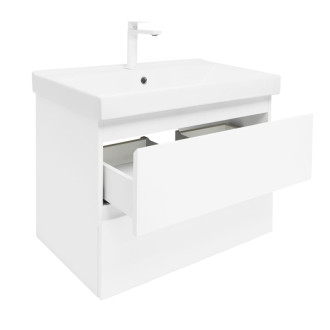 Kúpeľňová skrinka s umývadlom SAT B-Way 1 79x50x45 cm biela lesk BWAY280WU1BBI