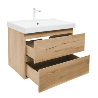 Kúpeľňová skrinka 2 zásuvková s umývadlom SAT B-Way 59x50x45 cm dub mat BWAY260OAKU1BBI