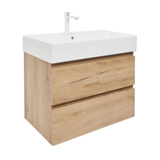 Kúpeľňová skrinka 2 zásuvková s umývadlom SAT B-Way 79x50x45 cm dub mat BWAY280OAKU2BBI