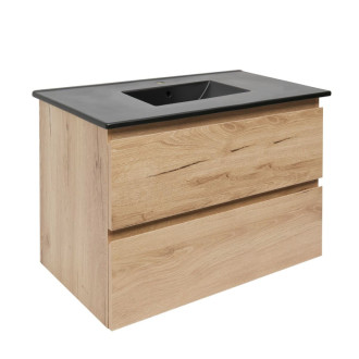 Kúpeľňová skrinka 2 zásuvková s umývadlom SAT B-Way 79x50x45 cm dub mat BWAY280OAKU4B