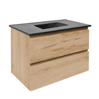 Kúpeľňová skrinka 2 zásuvková s umývadlom SAT B-Way 79x50x45 cm dub mat BWAY280OAKU4B