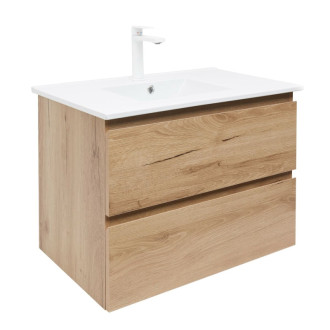 Kúpeľňová skrinka 2 zásuvková s umývadlom SAT B-Way 79x50x45 cm dub mat BWAY280OAKU4B2