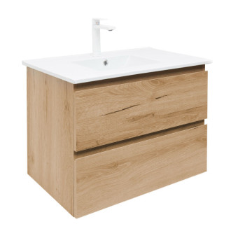 Kúpeľňová skrinka 2 zásuvková s umývadlom SAT B-Way 79x50x45 cm dub mat BWAY280OAKU4B2