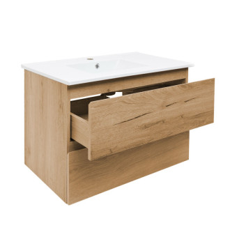 Kúpeľňová skrinka 2 zásuvková s umývadlom SAT B-Way 79x50x45 cm dub mat BWAY280OAKU4BI