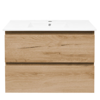 Kúpeľňová skrinka 2 zásuvková s umývadlom SAT B-Way 79x50x45 cm dub mat BWAY280OAKU4BI