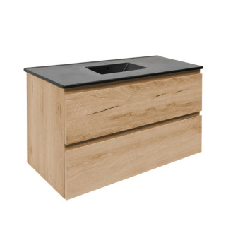 Kúpeľňová skrinka 2 zásuvková s umývadlom SAT B-Way 99x50x45 cm dub mat BWAY2100OAKU4B