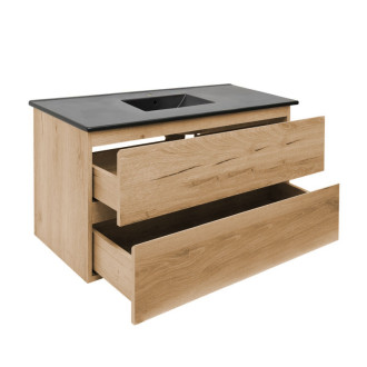 Kúpeľňová skrinka 2 zásuvková s umývadlom SAT B-Way 99x50x45 cm dub mat BWAY2100OAKU4B