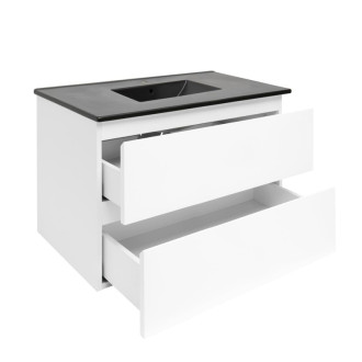 Kúpeľňová skrinka s umývadlom SAT B-Way 79x50x45 cm biela lesk BWAY280WU4B