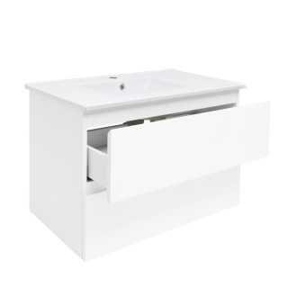 Kúpeľňová skrinka s umývadlom SAT B-Way 79x50x45 cm biela mat BWAY280WU4BI