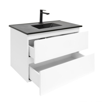 Kúpeľňová skrinka s umývadlom SAT B-Way 79x50x45 cm biela lesk BWAY280WU4B2B