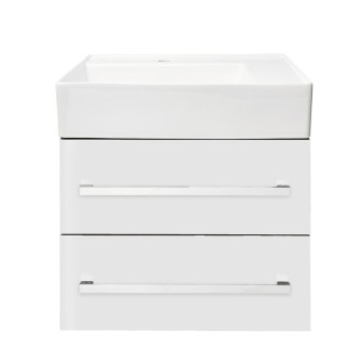 Kúpeľňová skrinka s umývadlom SAT Cube Way 60x53x46 cm biela lesk CUBE46602BISATCW