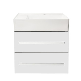 Kúpeľňová skrinka s umývadlom SAT Cube Way 60x53x46 cm biela lesk CUBE46602BISATCWL