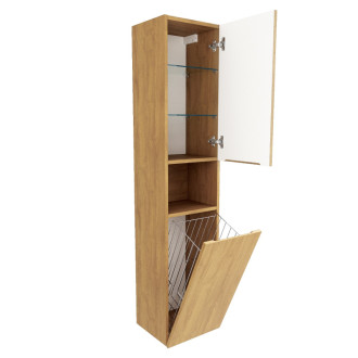 Kúpeľňová skrinka vysoká SAT Feel 36x165x32 cm dub medový mat SATFEELV36DMK